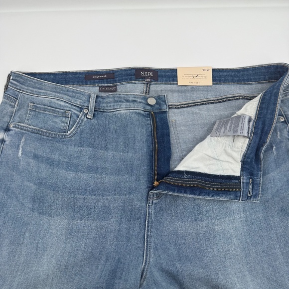 NYDJ Jeans Women 20W NEW Girlfriend LiftTuck Tech Stretch Blue Light Wash Denim - Picture 5 of 15